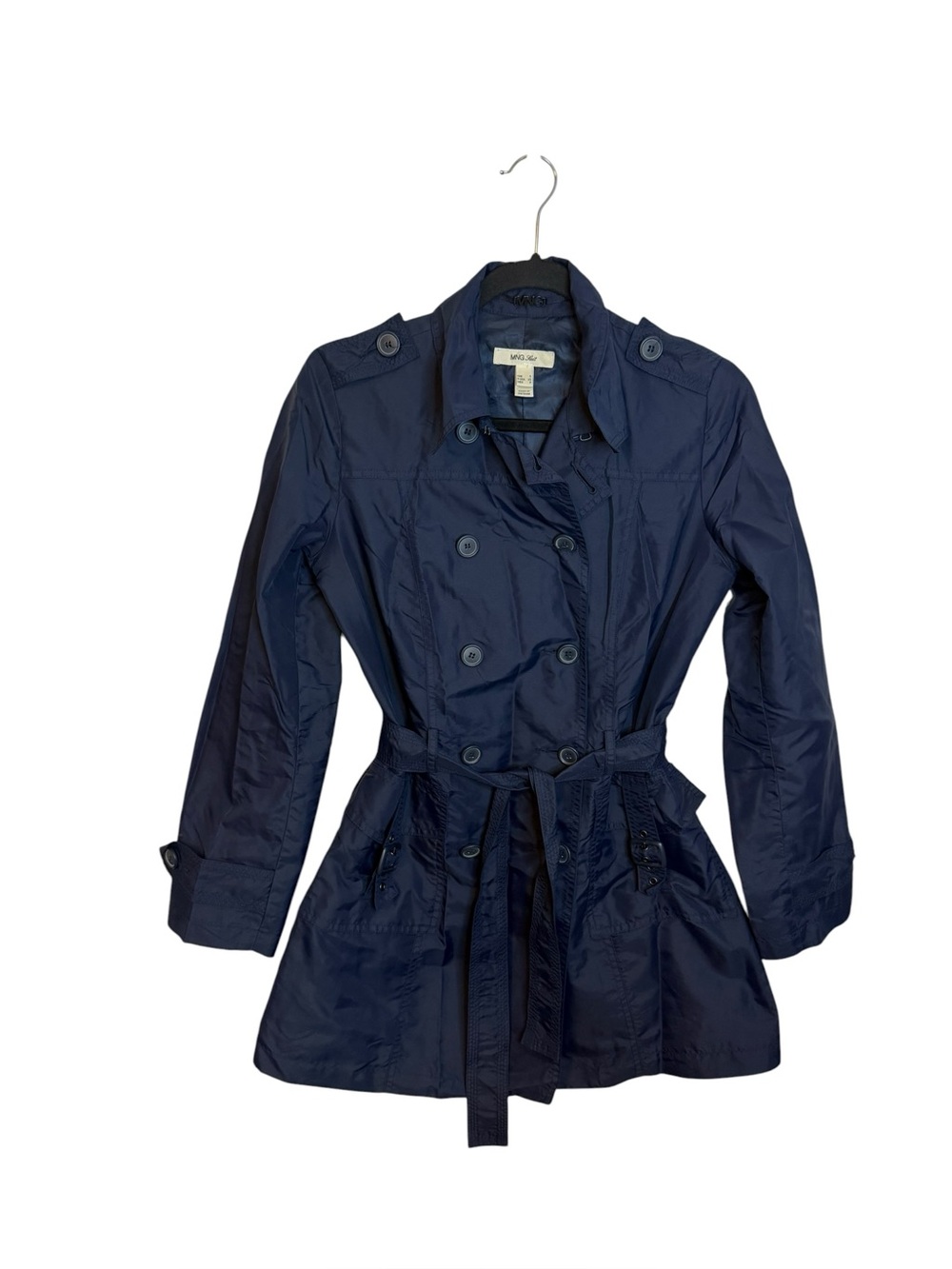 MNG Suit Y2K Navy Blue Raincoat